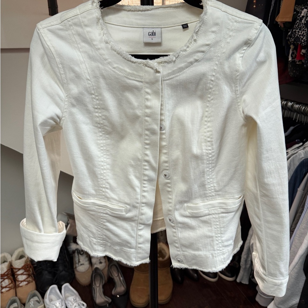 CAbi style # 5479 Cream Denim Jacket